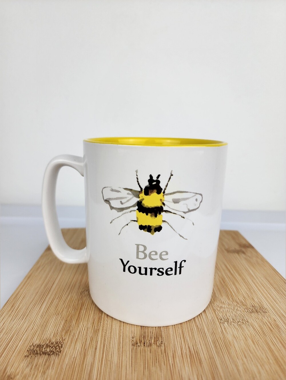 The Old Pottery Bee Yourself Yellow Interior Ceramic Coffee Mug - Picture 2 of 11